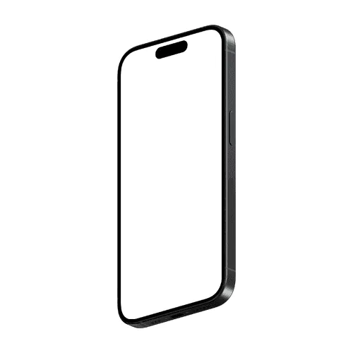 iPhone 15 Pro Black Titanium Mockup Low-Angle Right