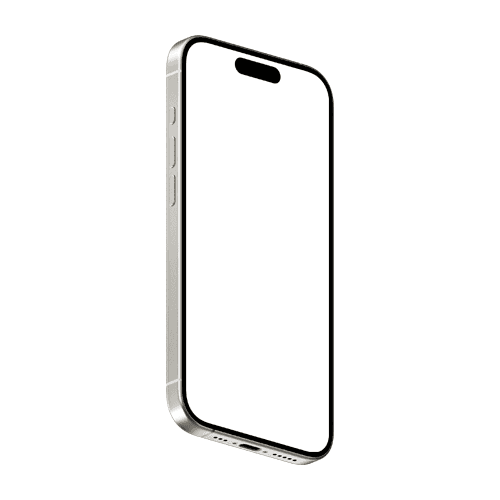 iPhone 15 Pro White Titanium Mockup Right