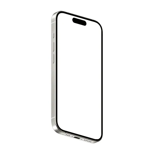 iPhone 15 Pro White Titanium Mockup Right