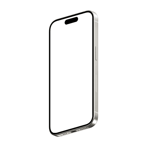 iPhone 15 Pro White Titanium Mockup Left