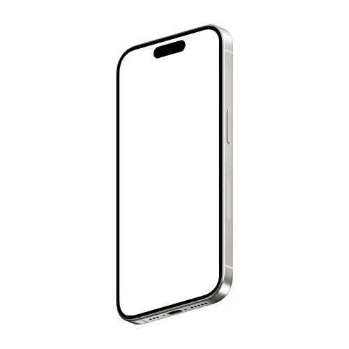 iPhone 15 Pro White Titanium Mockup Left