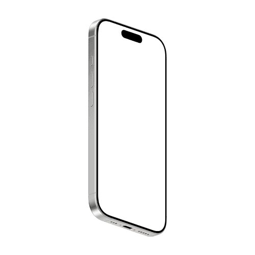 iPhone 16 Pro mockup white right bottom