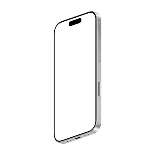 iPhone 16 Pro mockup white left bottom