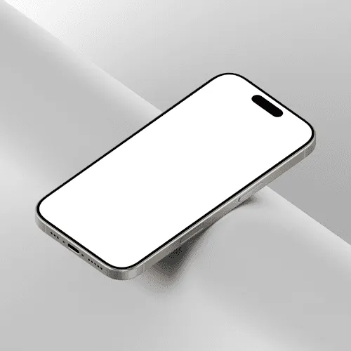 iPhone 16 Pro natural titanium mockup