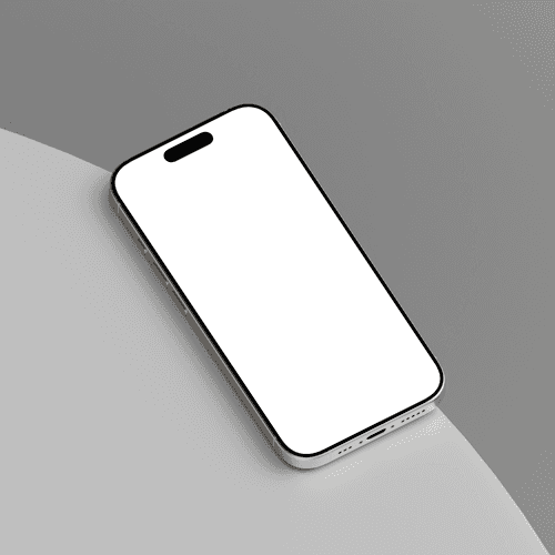iPhone 16 Pro natural titanium mockup scene