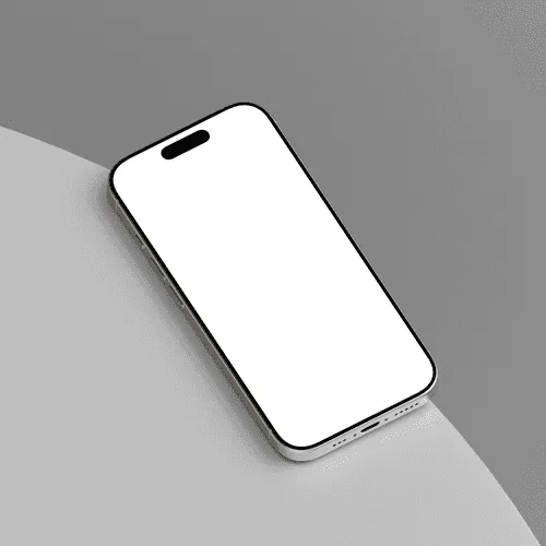 iPhone 16 Pro natural titanium mockup scene