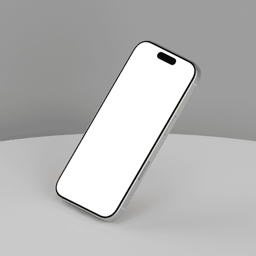 iPhone 16 Pro mockup scene natural titanium