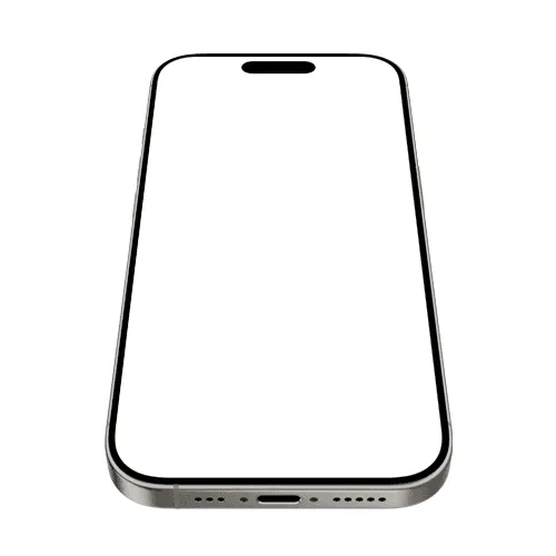 iPhone 16 Pro mockup natural titanium bottom