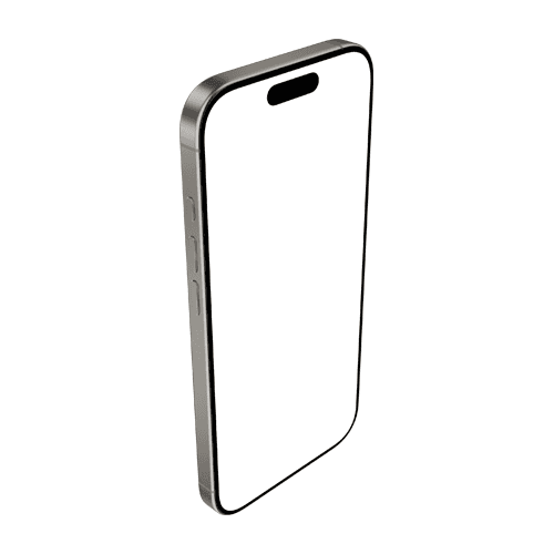 iPhone 16 Pro mockup natural titanium right top