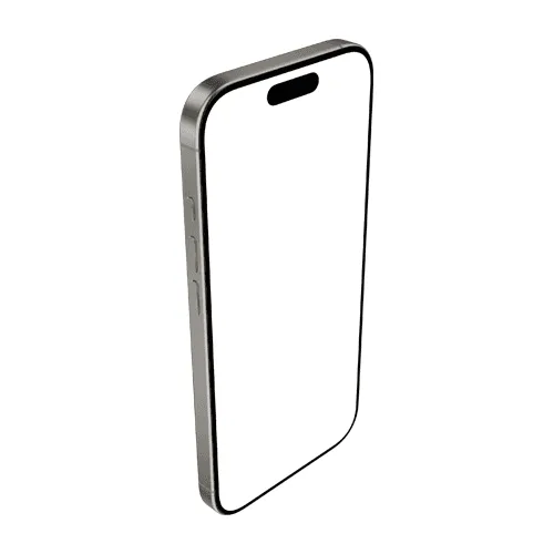 iPhone 16 Pro mockup natural titanium right top