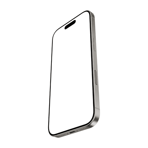 iPhone 16 Pro mockup natural titanium right bottom