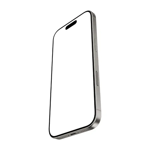 iPhone 16 Pro mockup natural titanium right bottom