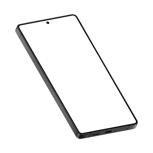 Galaxy S25 Ultra black mockup upper right view