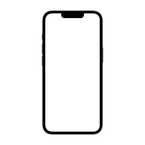 Black iPhone 16e mockup front view