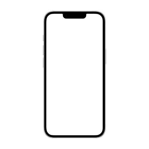 White iPhone 16e mockup front view