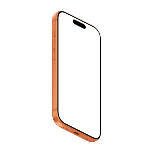 iPhone 17 Pro mockup cosmic orange bottom right