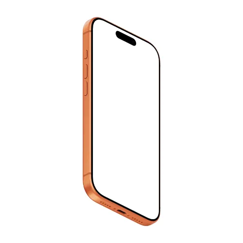 iPhone 17 Pro mockup cosmic orange bottom right