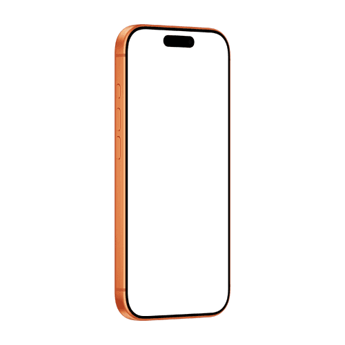 iPhone 17 Pro mockup orange right