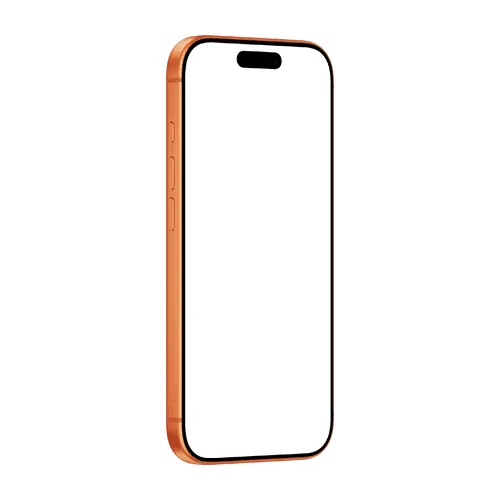 iPhone 17 Pro mockup orange right