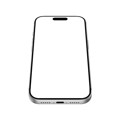 iPhone 17 Pro mockup silver bottom front
