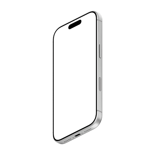 iPhone 17 Pro mockup silver bottom left