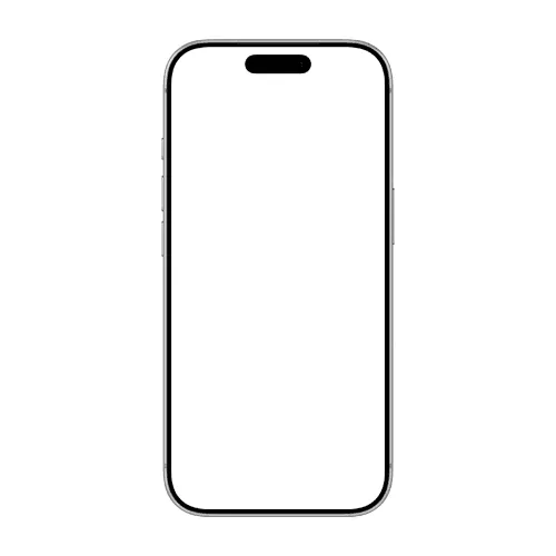 iPhone 17 Pro mockup silver front