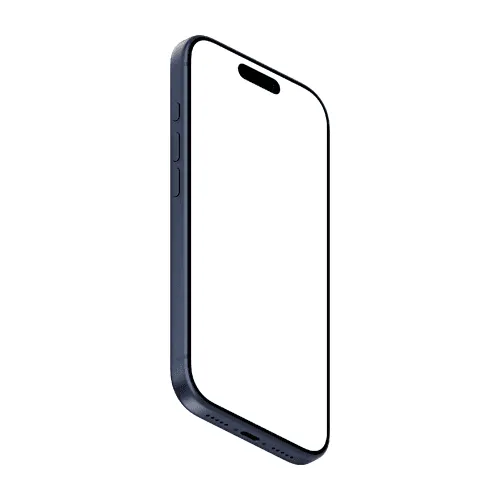 iPhone 17 Pro mockup deep blue bottom right