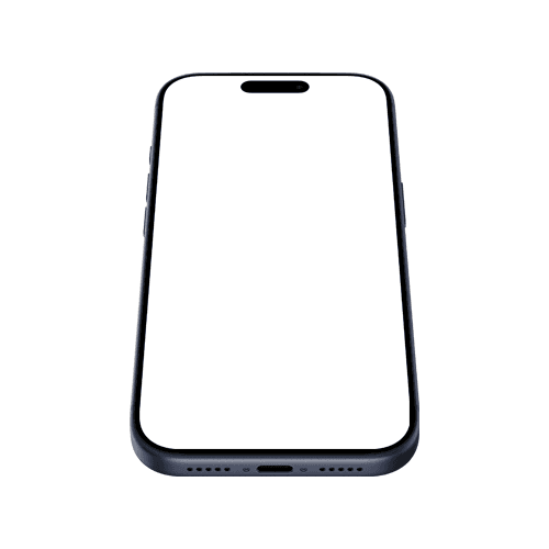 iPhone 17 Pro mockup deep blue bottom front
