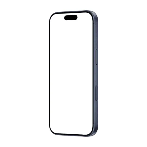 iPhone 17 Pro mockup deep blue left