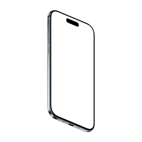 iPhone Air mockup sky blue bottom right