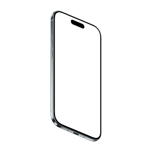 iPhone Air mockup sky blue bottom right