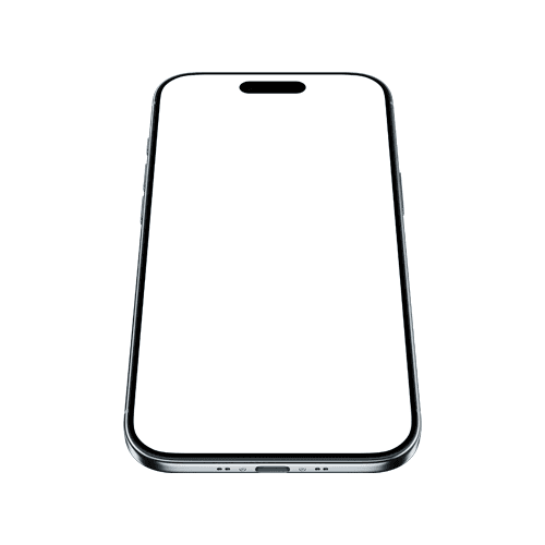 iPhone Air mockup sky blue bottom front