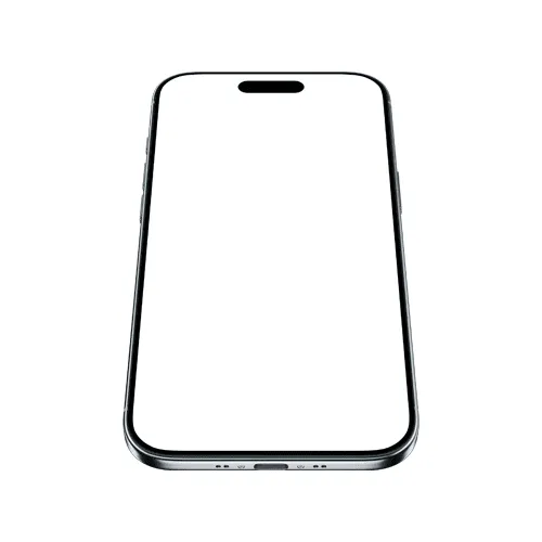 iPhone Air mockup sky blue bottom front