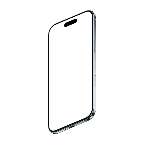 iPhone Air mockup sky blue bottom left