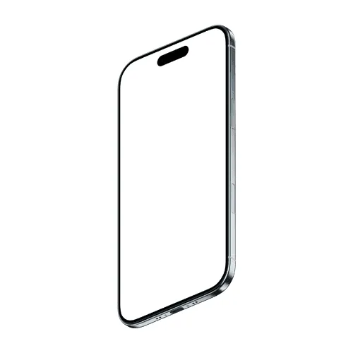 iPhone Air mockup sky blue bottom left