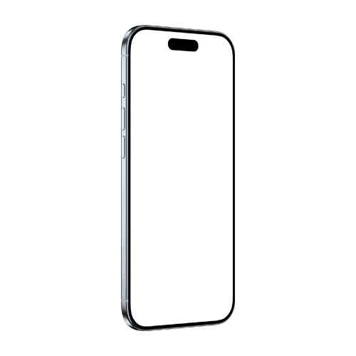 iPhone Air mockup sky blue right