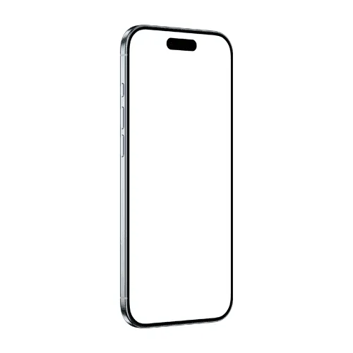 iPhone Air mockup sky blue right