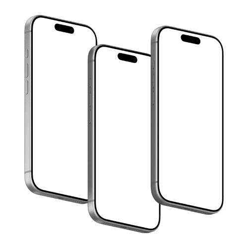 iPhone 17 Pro silver mockup set