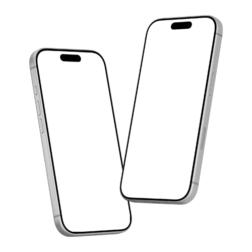 iPhone 17 Pro silver mockup duo
