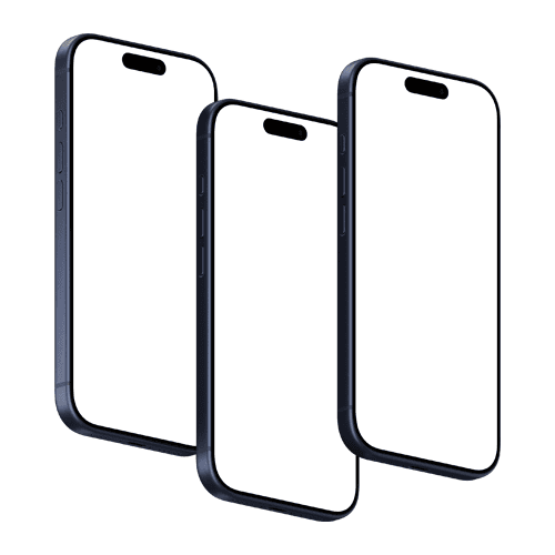 iPhone 17 Pro blue mockup set