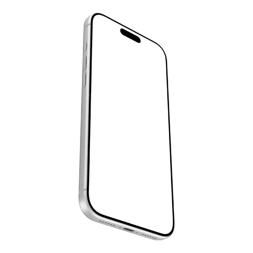 iPhone 17 Pro Max silver mockup with perspective