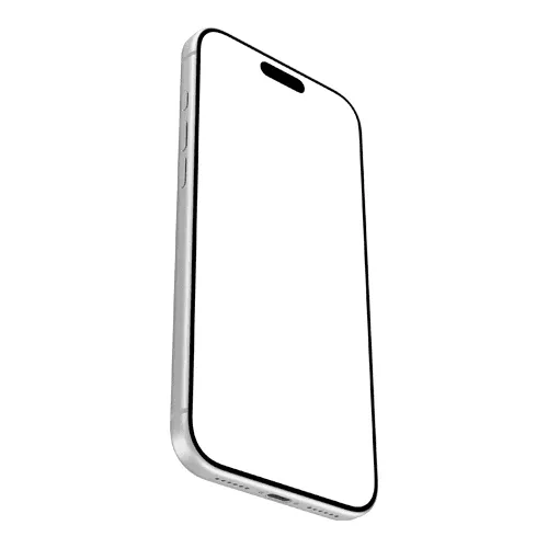 iPhone 17 Pro Max silver mockup with perspective