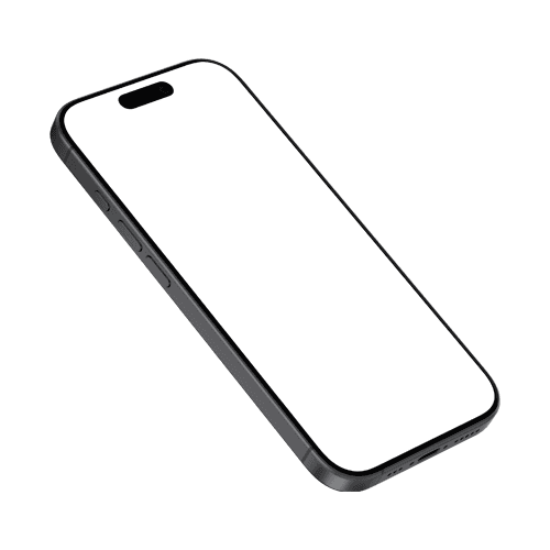 Angled iPhone 17 black mockup
