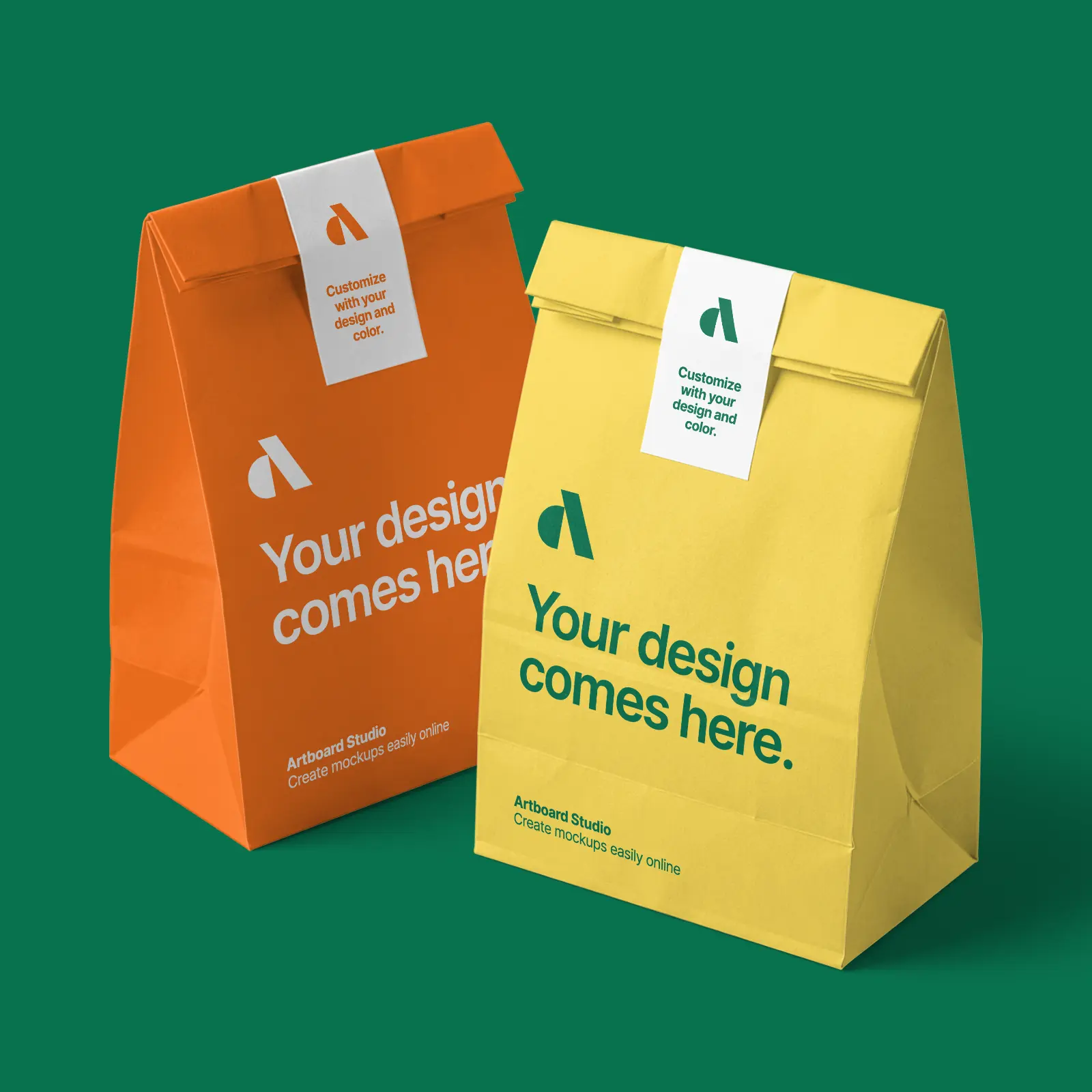 Paper Lunch Bag Mockup