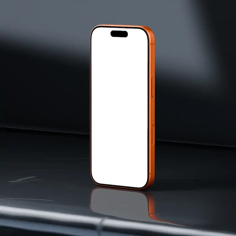 iPhone 17 Pro Mockup with Reflection