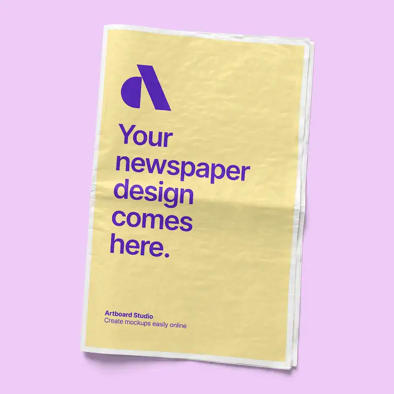 Newspaper Mockup Top View