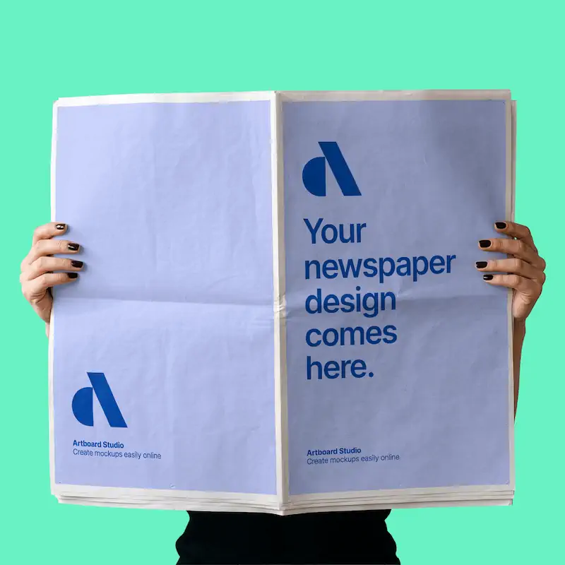 Double Page Newspaper Mockup