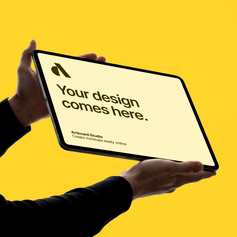 Dynamic Low Angle iPad Pro 13-inch Mockup