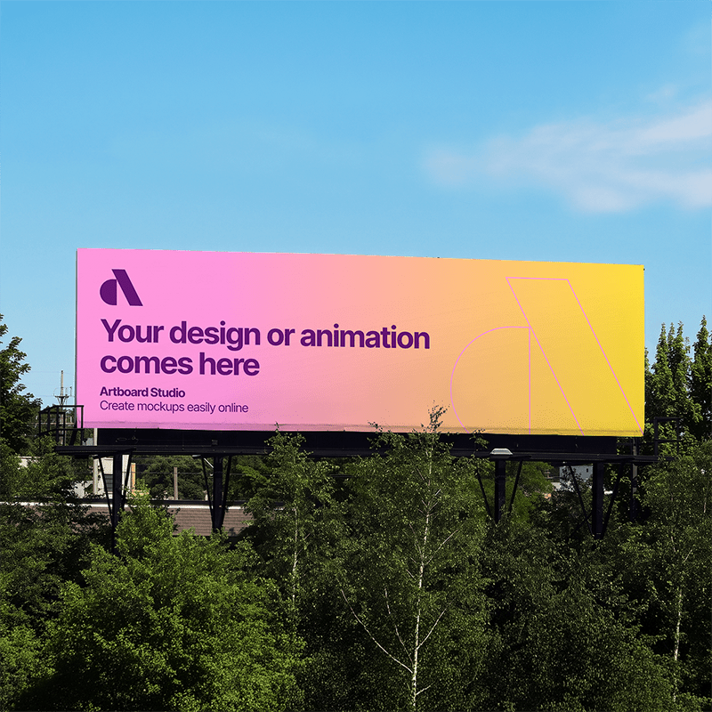 Large Highway Signage Mockup