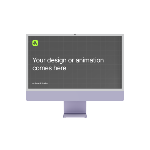 3D iMac 24 inch Mockup 01 